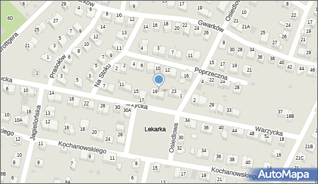 Wieliczka, Warzycka, 21, mapa Wieliczka