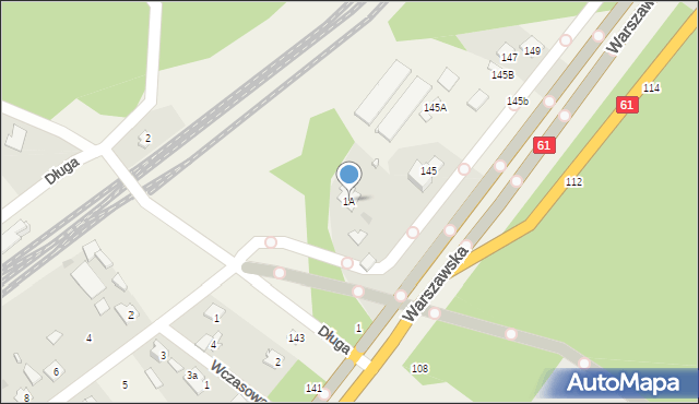 Wieliszew, Warszawska, 1A, mapa Wieliszew