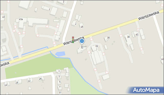 Wieluń, Warszawska, 32, mapa Wieluń