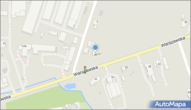 Wieluń, Warszawska, 45, mapa Wieluń
