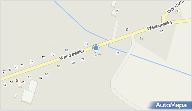 Wieluń, Warszawska, 74, mapa Wieluń