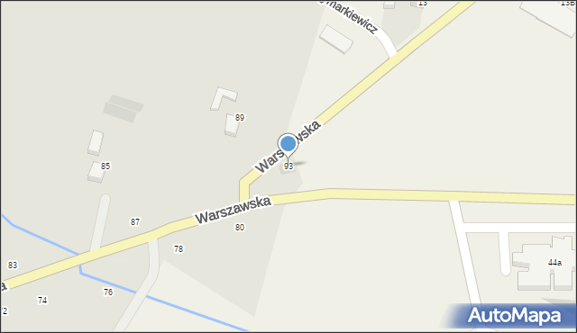 Wieluń, Warszawska, 93, mapa Wieluń