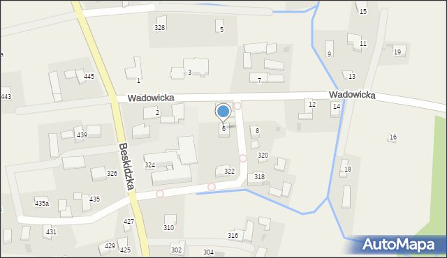 Wieprz, Wadowicka, 6, mapa Wieprz