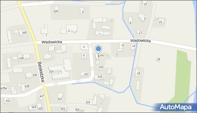 Wieprz, Wadowicka, 8, mapa Wieprz