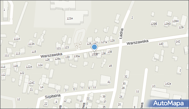 Wieruszów, Warszawska, 132B, mapa Wieruszów