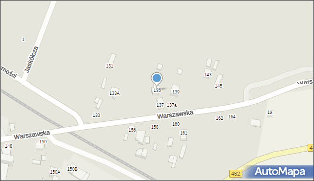 Wieruszów, Warszawska, 135, mapa Wieruszów