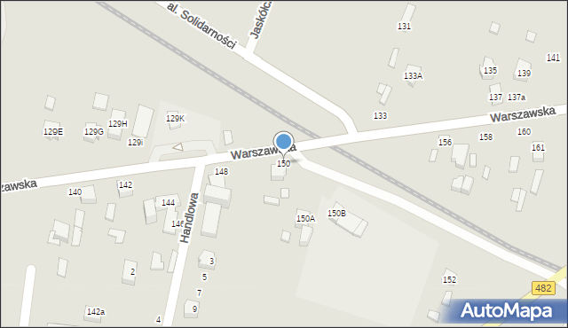 Wieruszów, Warszawska, 150, mapa Wieruszów