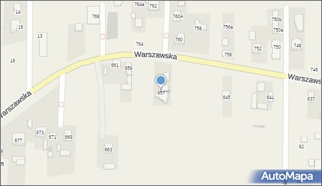 Wierzbin, Warszawska, 657, mapa Wierzbin