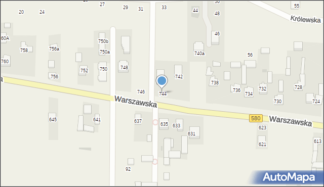 Wierzbin, Warszawska, 744, mapa Wierzbin