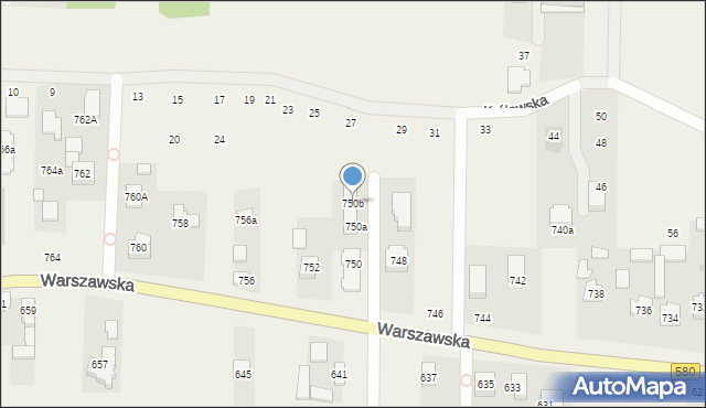 Wierzbin, Warszawska, 750b, mapa Wierzbin