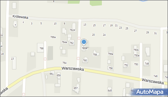 Wierzbin, Warszawska, 760A, mapa Wierzbin