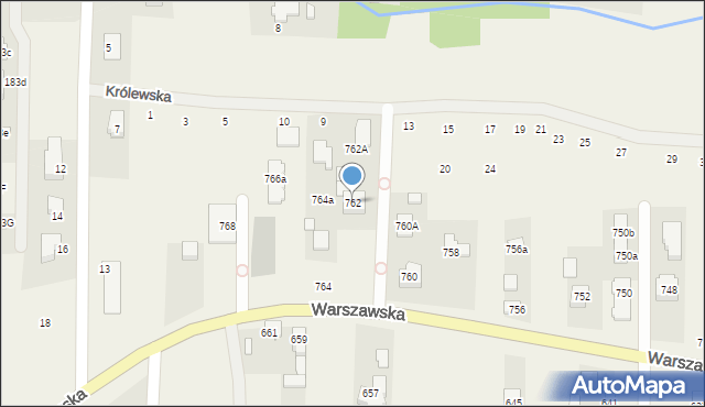 Wierzbin, Warszawska, 762, mapa Wierzbin