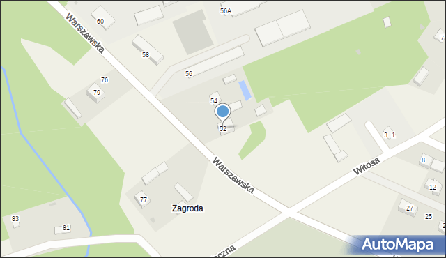 Wilga, Warszawska, 52, mapa Wilga