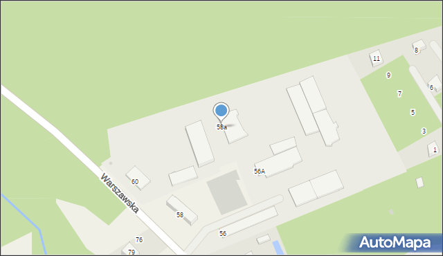 Wilga, Warszawska, 58a, mapa Wilga