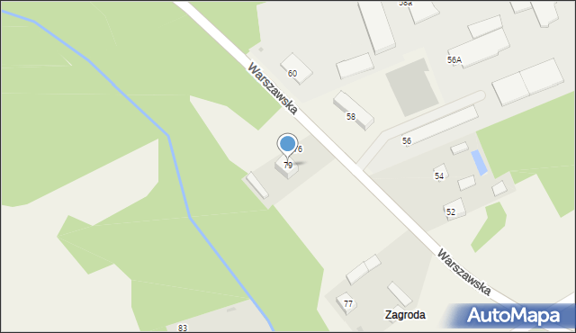 Wilga, Warszawska, 79, mapa Wilga