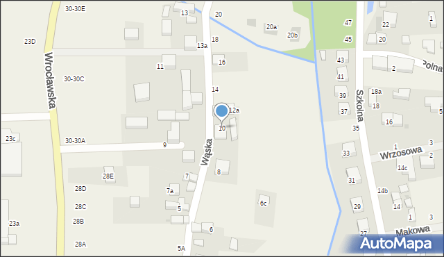 Wisznia Mała, Wąska, 10, mapa Wisznia Mała