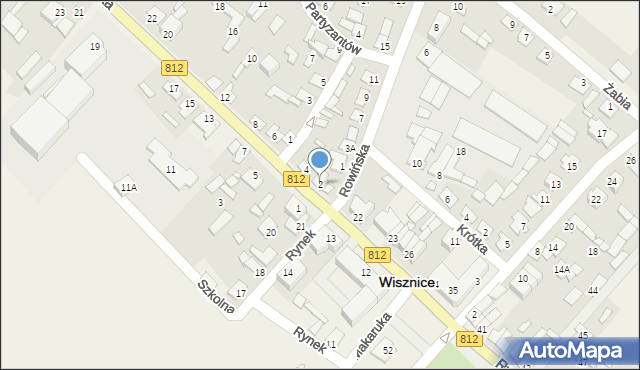 Wisznice, Warszawska, 2, mapa Wisznice