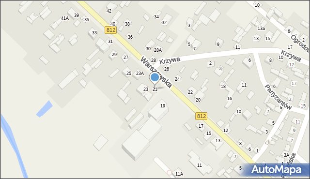 Wisznice, Warszawska, 21, mapa Wisznice