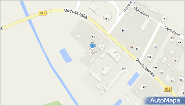 Wisznice, Warszawska, 77A, mapa Wisznice