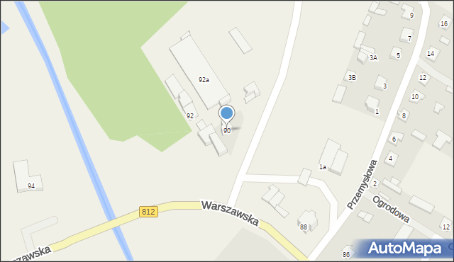 Wisznice, Warszawska, 90, mapa Wisznice