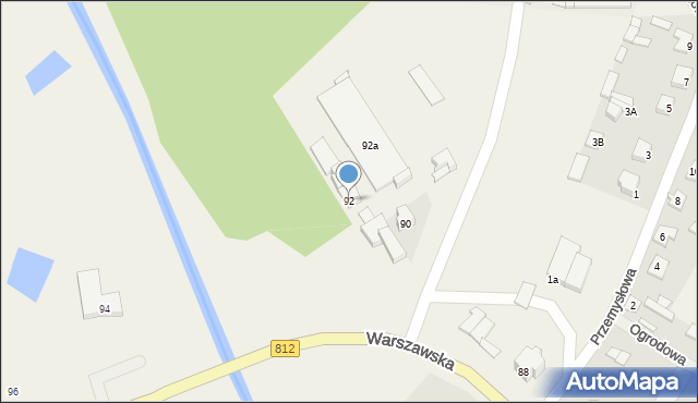 Wisznice, Warszawska, 92, mapa Wisznice