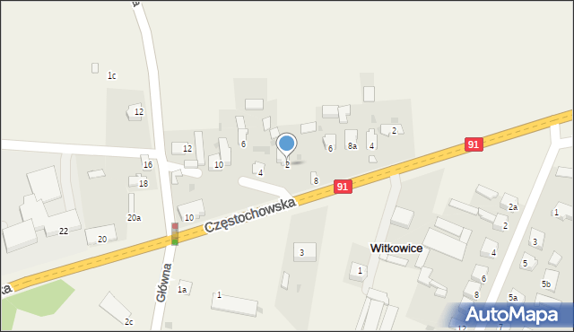 Witkowice, Wąska, 2, mapa Witkowice