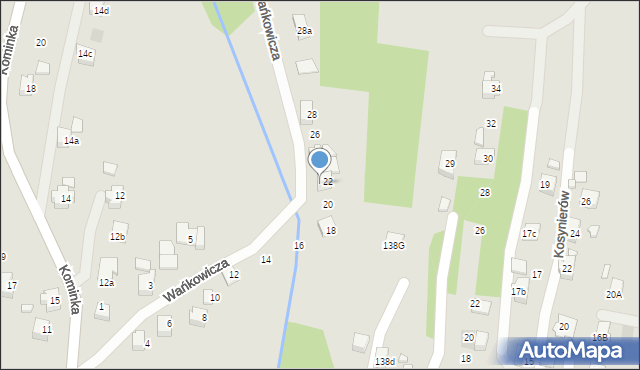 Wodzisław Śląski, Wańkowicza Melchiora, 22A, mapa Wodzisławia Śląskiego