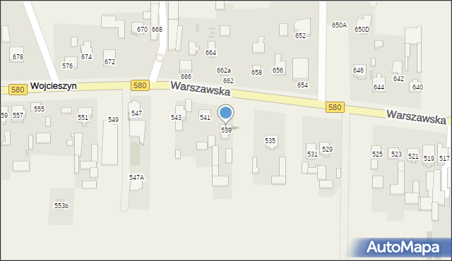 Wojcieszyn, Warszawska, 539, mapa Wojcieszyn