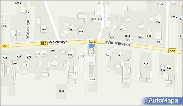 Wojcieszyn, Warszawska, 547, mapa Wojcieszyn