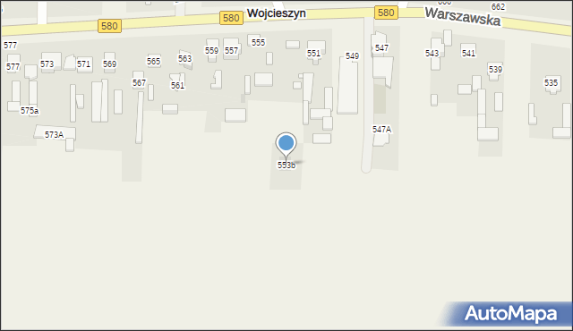 Wojcieszyn, Warszawska, 553b, mapa Wojcieszyn