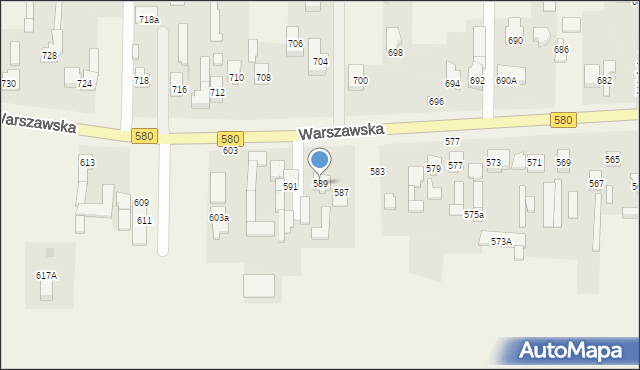 Wojcieszyn, Warszawska, 589, mapa Wojcieszyn