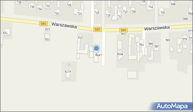 Wojcieszyn, Warszawska, 611a, mapa Wojcieszyn