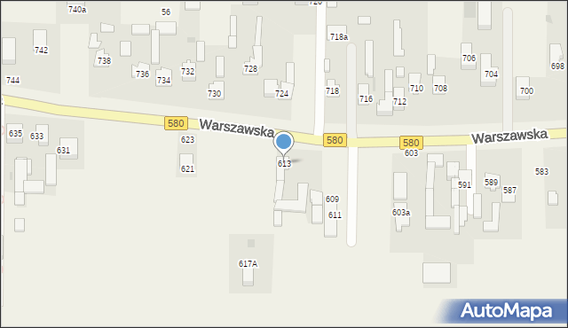 Wojcieszyn, Warszawska, 613, mapa Wojcieszyn