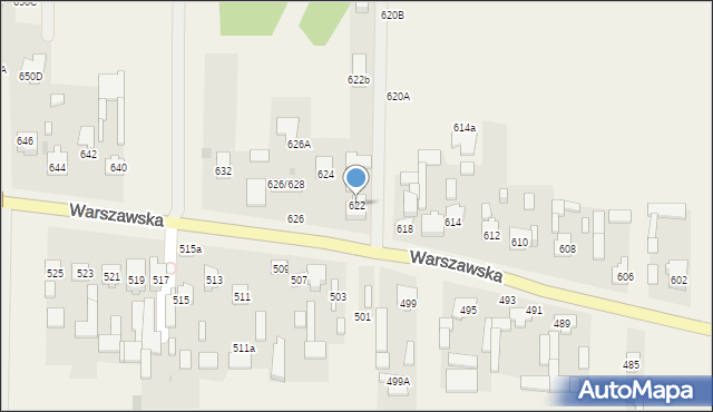 Wojcieszyn, Warszawska, 622, mapa Wojcieszyn