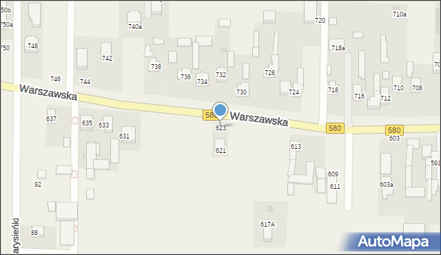 Wojcieszyn, Warszawska, 623, mapa Wojcieszyn