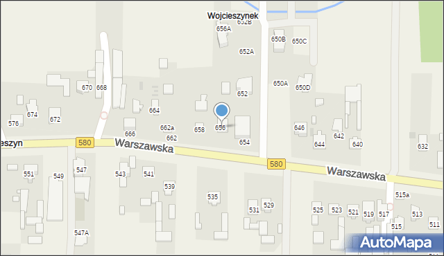 Wojcieszyn, Warszawska, 656, mapa Wojcieszyn