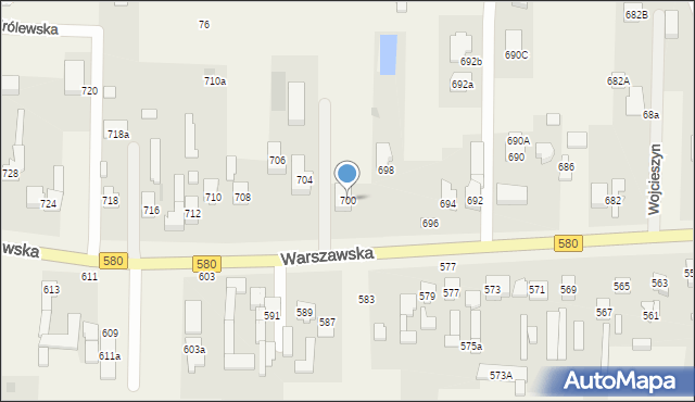 Wojcieszyn, Warszawska, 700, mapa Wojcieszyn