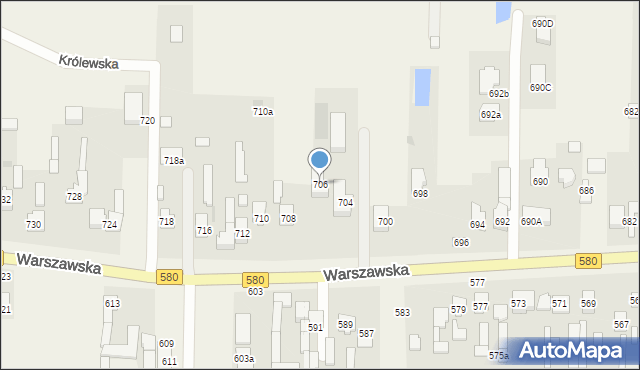Wojcieszyn, Warszawska, 706, mapa Wojcieszyn