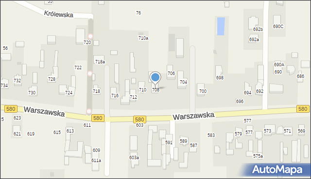 Wojcieszyn, Warszawska, 708, mapa Wojcieszyn