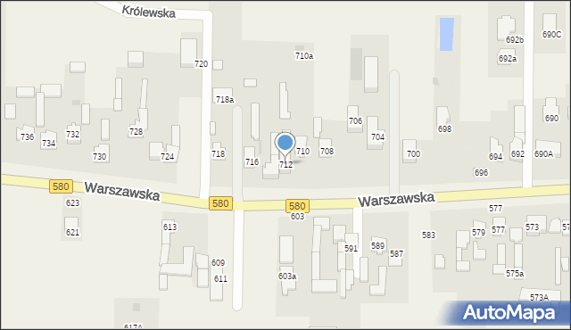 Wojcieszyn, Warszawska, 712, mapa Wojcieszyn