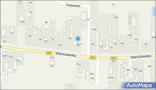 Wojcieszyn, Warszawska, 724, mapa Wojcieszyn