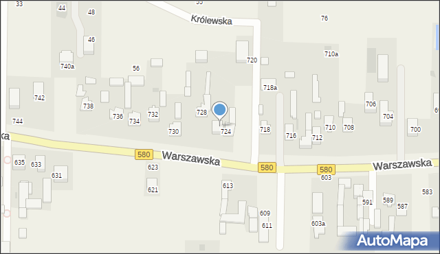 Wojcieszyn, Warszawska, 726/724, mapa Wojcieszyn