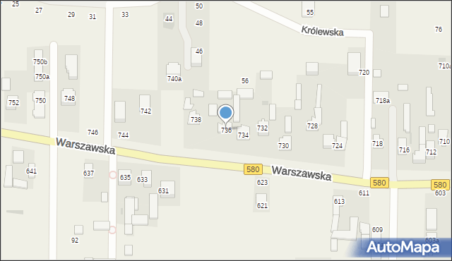 Wojcieszyn, Warszawska, 736, mapa Wojcieszyn