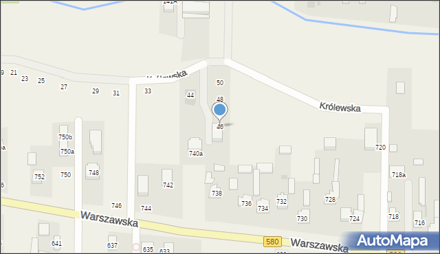 Wojcieszyn, Warszawska, 744g, mapa Wojcieszyn