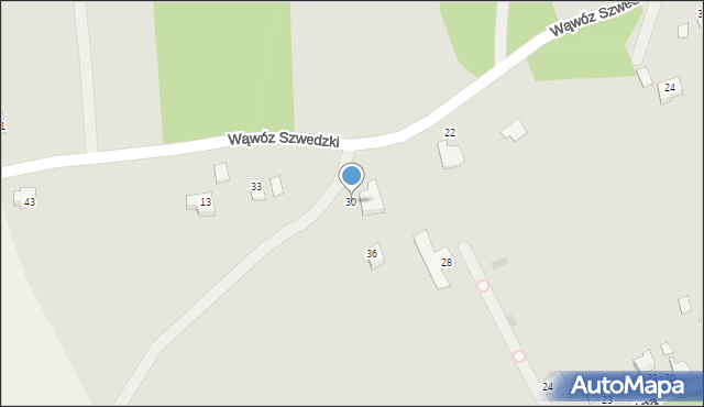 Wojnicz, Wąwóz Szwedzki, 30, mapa Wojnicz