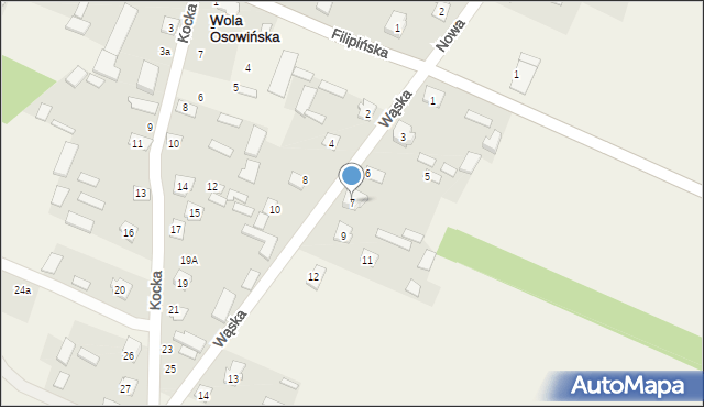 Wola Osowińska, Wąska, 7, mapa Wola Osowińska