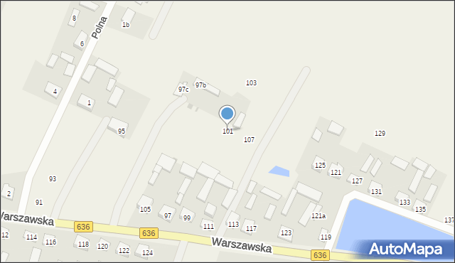 Wola Rasztowska, Warszawska, 101, mapa Wola Rasztowska