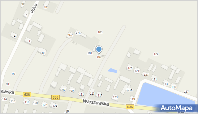 Wola Rasztowska, Warszawska, 107, mapa Wola Rasztowska