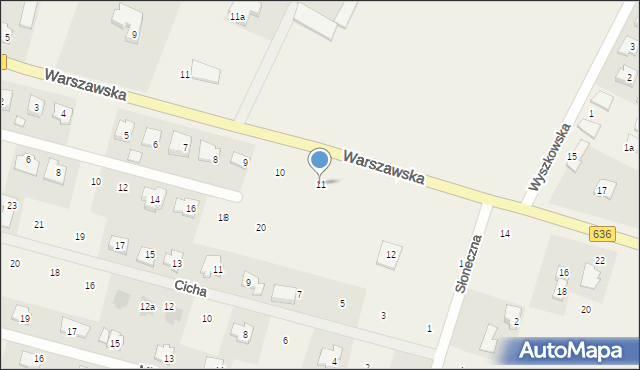 Wola Rasztowska, Warszawska, 11, mapa Wola Rasztowska