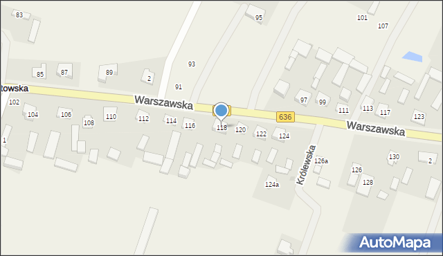 Wola Rasztowska, Warszawska, 118, mapa Wola Rasztowska